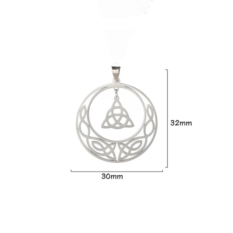 5pcs Pentagram Celtic Knot Pendant Stainless Steel Charm Pendant