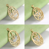 5pcs Pentagram Celtic Knot Pendant Stainless Steel Charm Pendant