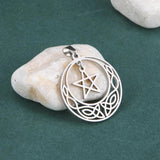 5pcs Pentagram Celtic Knot Pendant Stainless Steel Charm Pendant