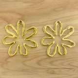2 Tibetan Silver Flower Charms Pendants for Jewellery Making DIY