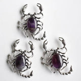 Amethyst Scorpion Pendant Brooch for Jewelry Making 6pcs/lot