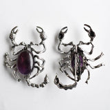 Amethyst Scorpion Pendant Brooch for Jewelry Making 6pcs/lot