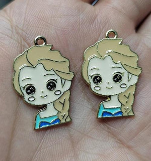 10 Pcs Cartoon Necklace Key Chain Enamel Beads Pendants