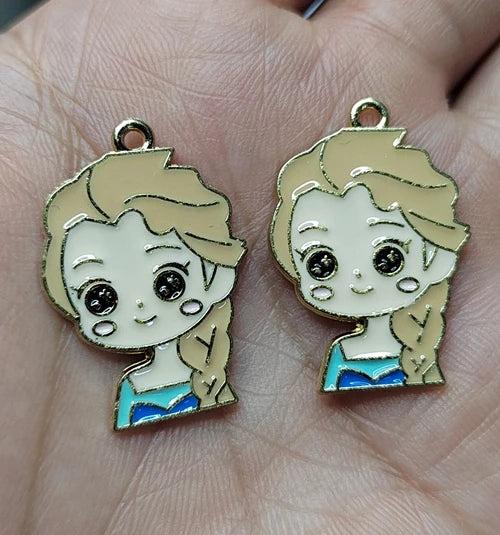 10 Pcs Cartoon Necklace Key Chain Enamel Beads Pendants