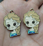10 Pcs Cartoon Necklace Key Chain Enamel Beads Pendants