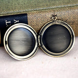 Antique Bronze Brass Photo Locket Pendant Charm