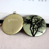 Antique Bronze Brass Photo Locket Pendant Charm