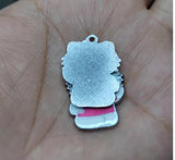10 Pcs Cartoon Necklace Key Chain Enamel Beads Pendants Metal Charms