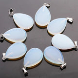Opal Stone Water Drop Teardrop Beads Pendants for DIY Jewelry Making