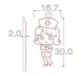 10 Pcs Grey's Anatomy Nurse Charms for DIY Jewelry Making