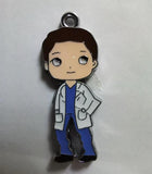 10 Pcs Grey's Anatomy Nurse Charms for DIY Jewelry Making