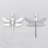3 Vintage Antique Large Dragonfly Charms Pendants DIY Jewelry Making