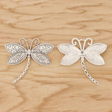 3 Vintage Antique Large Dragonfly Charms Pendants DIY Jewelry Making