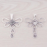 3 Vintage Antique Large Dragonfly Charms Pendants DIY Jewelry Making