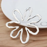 2 Tibetan Silver/Gold Large Flower Charms Pendants for Necklace Making 62x63mm