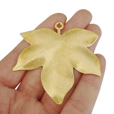 Large Maple Leaf Charms Pendants for Necklace Making 59x58mm