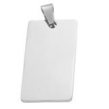 5pcs Stainless Steel Rectangle Charm Pendant Blank for Engraving