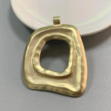 1 Matt Boho Large Open Hollow Charms Pendants for DIY Necklace Jewellery