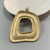1 Matt Boho Large Open Hollow Charms Pendants for DIY Necklace Jewellery