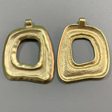 1 Matt Boho Large Open Hollow Charms Pendants for DIY Necklace Jewellery