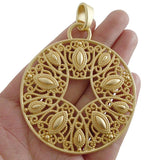 Large Boho Hollow Filigree Round Charms for Jewelry Making