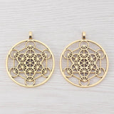 Antique Archangel Metatron Cubes Charms Pendants for Necklace Jewelry Making