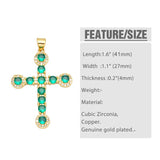 Rainbow Cross Pendant Necklace Accessory