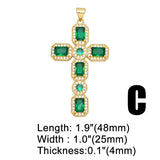 Rainbow Cross Pendant Necklace Accessory