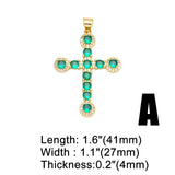 Rainbow Cross Pendant Necklace Accessory