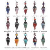Natural Stone Rose Quartz Lapis Aquamarine Pendant for Jewelry Making