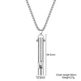 Stainless Steel Meditation Breathing Anti Anxiety Necklace