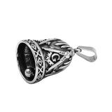 Mens Stainless Steel Masonic Bell Pendant Necklace Jewelry