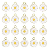20 Pcs Little Flower Pendant Charm for Necklace Making