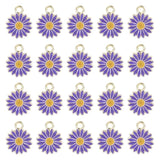 20 Pcs Little Flower Pendant Charm for Necklace Making