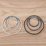 2 Large Hammered Open 4 Circles Charms for Necklace Making