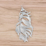 5pcs Large Feather Leaf Charms Pendants for Jewelry Making