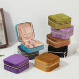 Velvet Portable Jewelry Box and Packaging - High-end Leather Storage Box