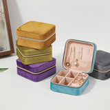 Velvet Portable Jewelry Box and Packaging - High-end Leather Storage Box