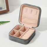 Velvet Portable Jewelry Box and Packaging - High-end Leather Storage Box