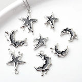 10Pcs Alloy Star Moon Pendant DIY Jewelry Accessories
