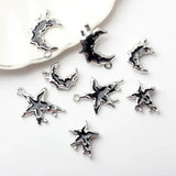 10Pcs Alloy Star Moon Pendant DIY Jewelry Accessories