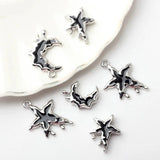 10Pcs Alloy Star Moon Pendant DIY Jewelry Accessories