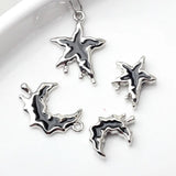 10Pcs Alloy Star Moon Pendant DIY Jewelry Accessories