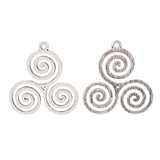 10pcs Tibetan Silver Celtics Knot Triskele Charms Pendants 35x33mm