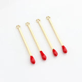10Pcs Alloy Match Shaped Pendant DIY Jewelry Accessories