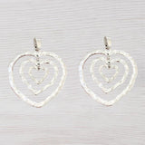 Antique Silver Hearts Charm Pendant for DIY Necklace Making
