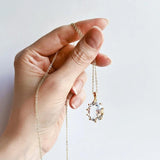 DC1989 Zircon Pendant Necklace Fine Cut Prong Wedding Anniversary