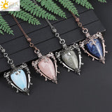 Pink Quartz Crystal Pendulum for Divination Dowsing Reiki