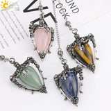 Pink Quartz Crystal Pendulum for Divination Dowsing Reiki
