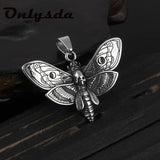 Butterfly Skull Metal Pendant Necklace Harajuku Punk Gothic Choker V020